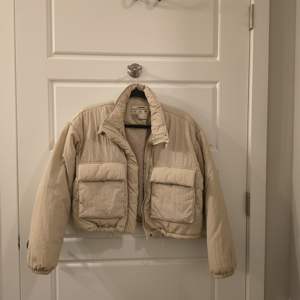Ci Sono Beige Padded Jacket